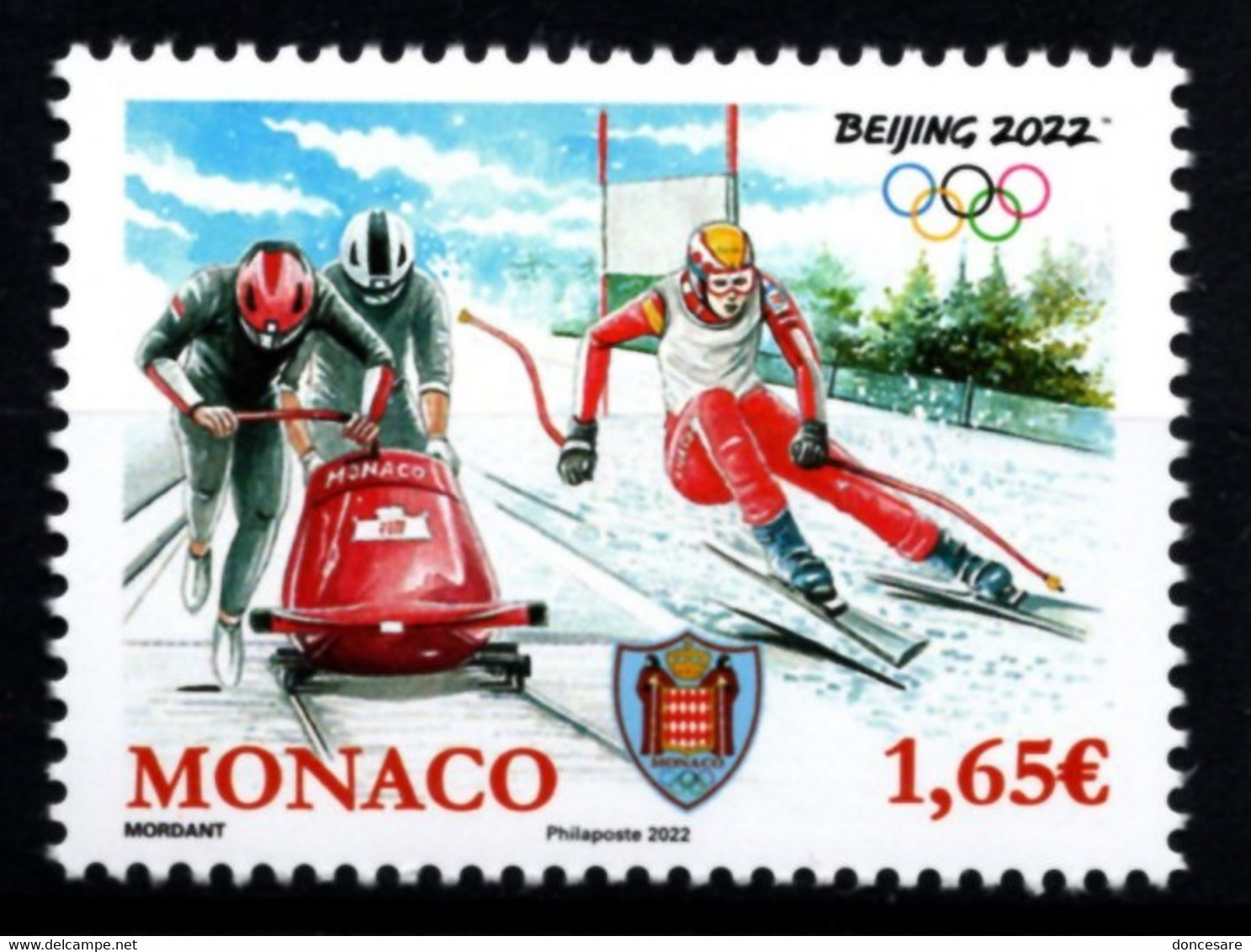 MONACO 2022 - JEUX OLYMPIQUES D'HIVER DE PÉKIN / Y.T. N° 3309 - NEUF ** - Unused Stamps