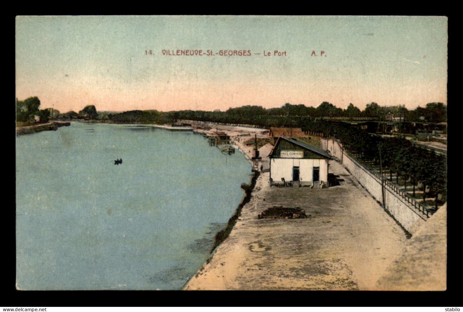 94 - VILLENEUVE-SAINT-GEORGES - LE PORT - CARTE COLORISEE - Villeneuve Saint Georges