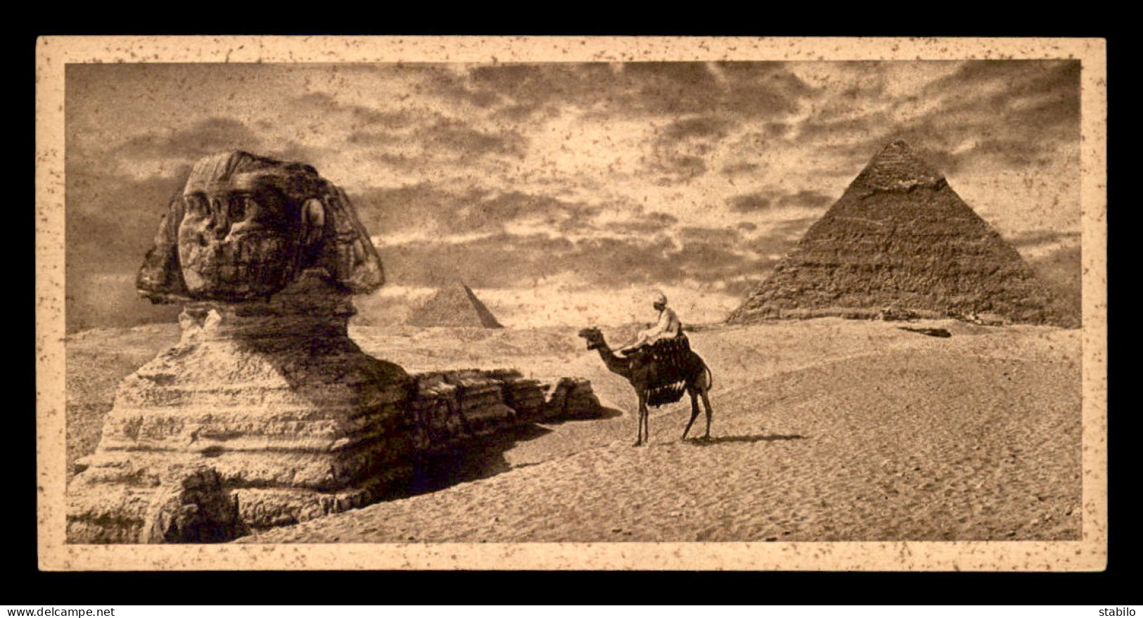 EGYPTE - LENHERT & LANDROCK N° 5 - CAIRO - SPHINX AND PYRAMIDS - FORMAT 15 X 7.5 CM - Cairo