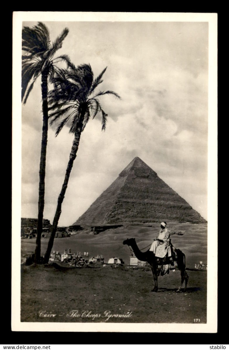 EGYPTE - LENHERT & LANDROCK N°171 - CAIRO - THE CHEOPS PYRAMID - CHAMEAUX - Le Caire