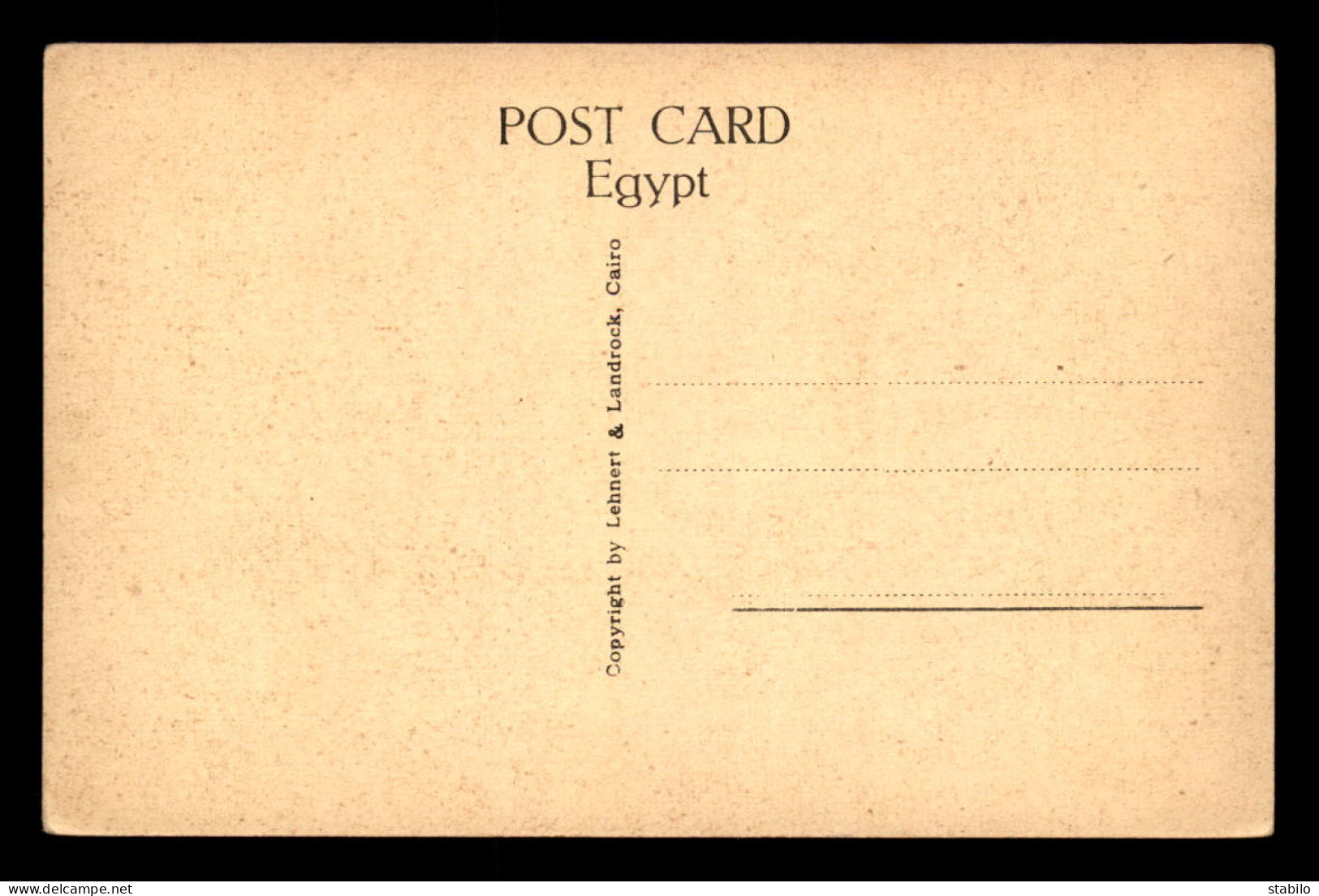 EGYPTE - LENHERT & LANDROCK N°1154 - CAIRO - CONTINENTAL HOTEL - El Cairo