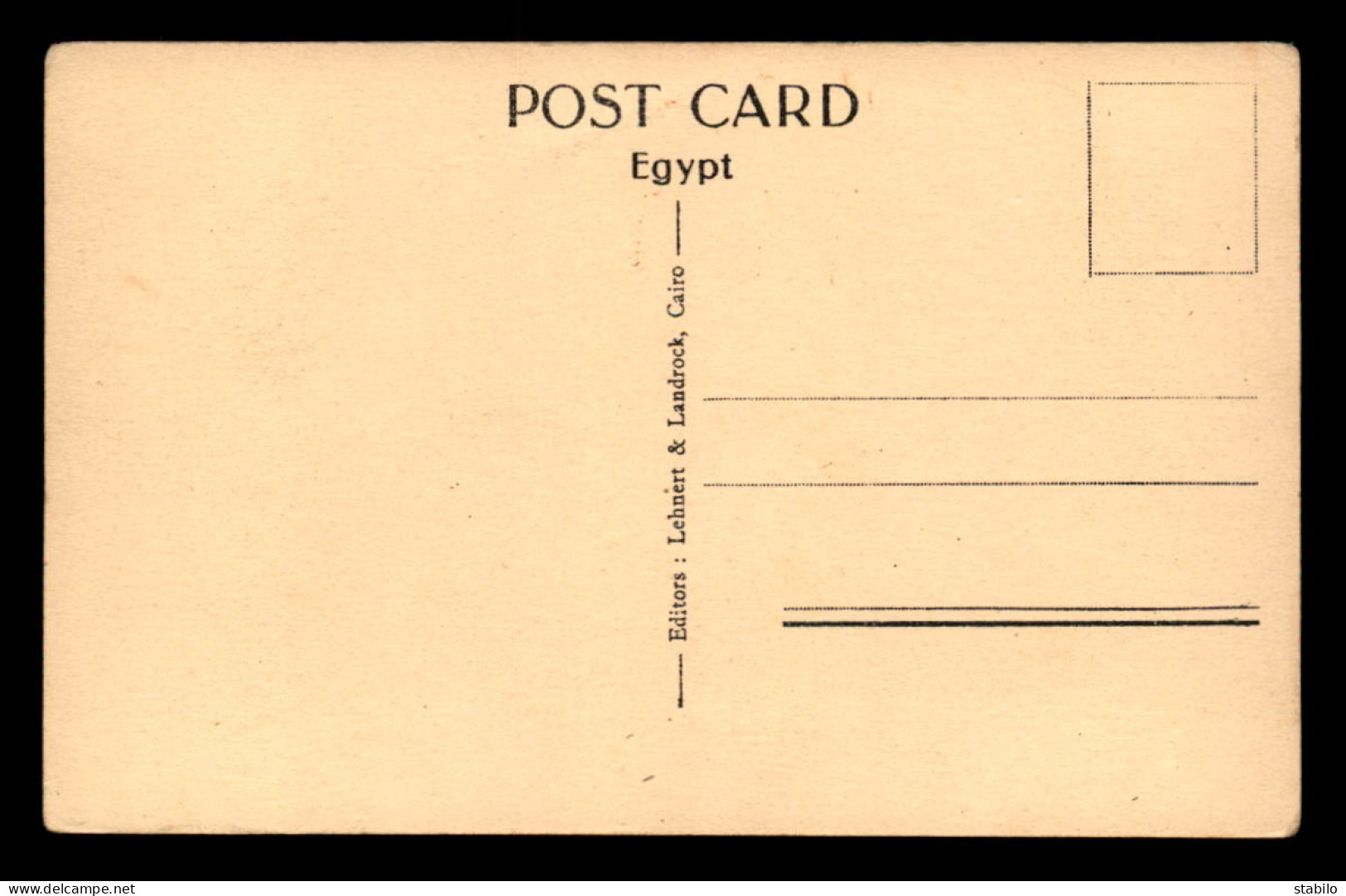 EGYPTE - LENHERT & LANDROCK N°1059 - CAIRO - NATIVE PLOUGHING THE FIELD - Caïro