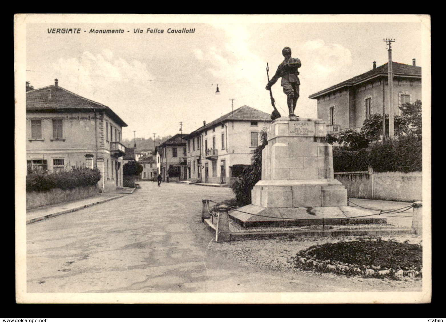 ITALIE - VERGIATE - MONUMENTO VIA FELICE CAVALOTTI - Other & Unclassified