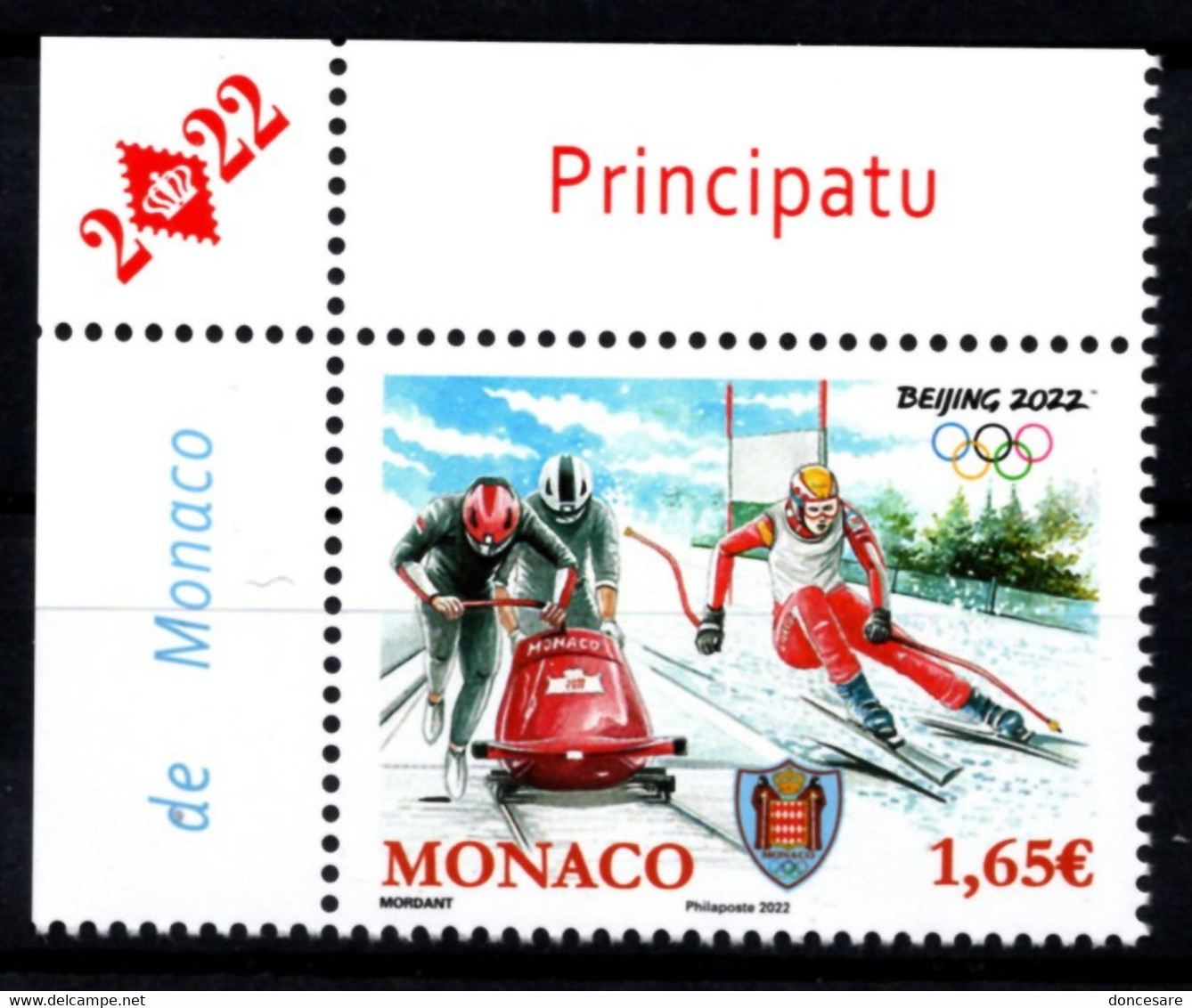 MONACO 2022 - JEUX OLYMPIQUES D'HIVER DE PÉKIN / Y.T. N° 3309 - NEUF ** - Unused Stamps