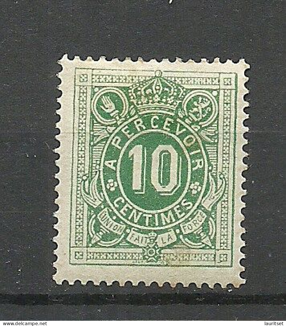 BELGIEN Belgium Belgique 1870 Michel 1 A Percevoir Porto Postage Due * - Briefmarken
