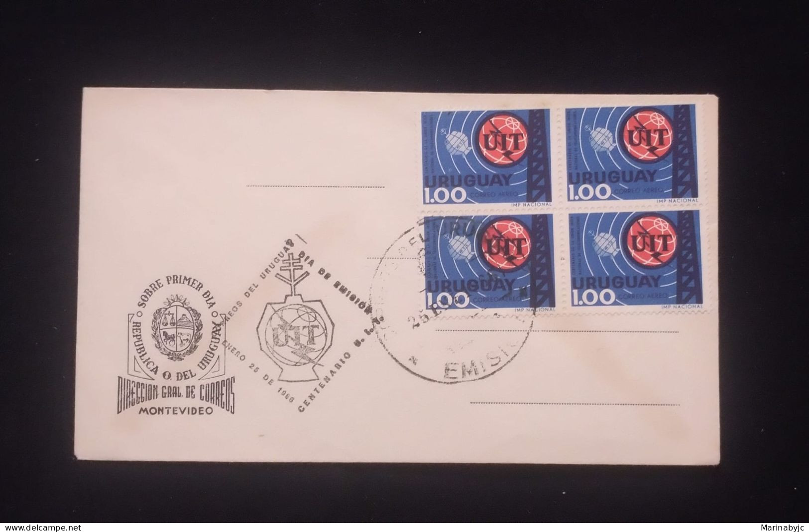 C) 1966 URUGUAY. FDC. GENERAL POST OFFICE, MULTIPLE STAMPS. XF - Uruguay