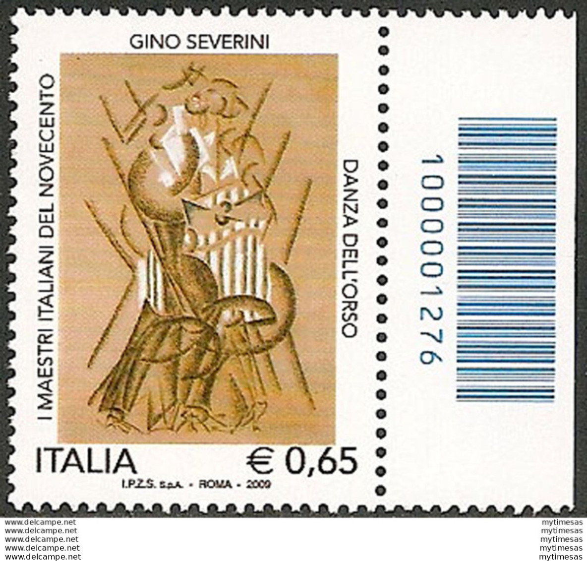 2009 Italia Gino Severini Codice A Barre MNH Unif. 3197cb - Other & Unclassified