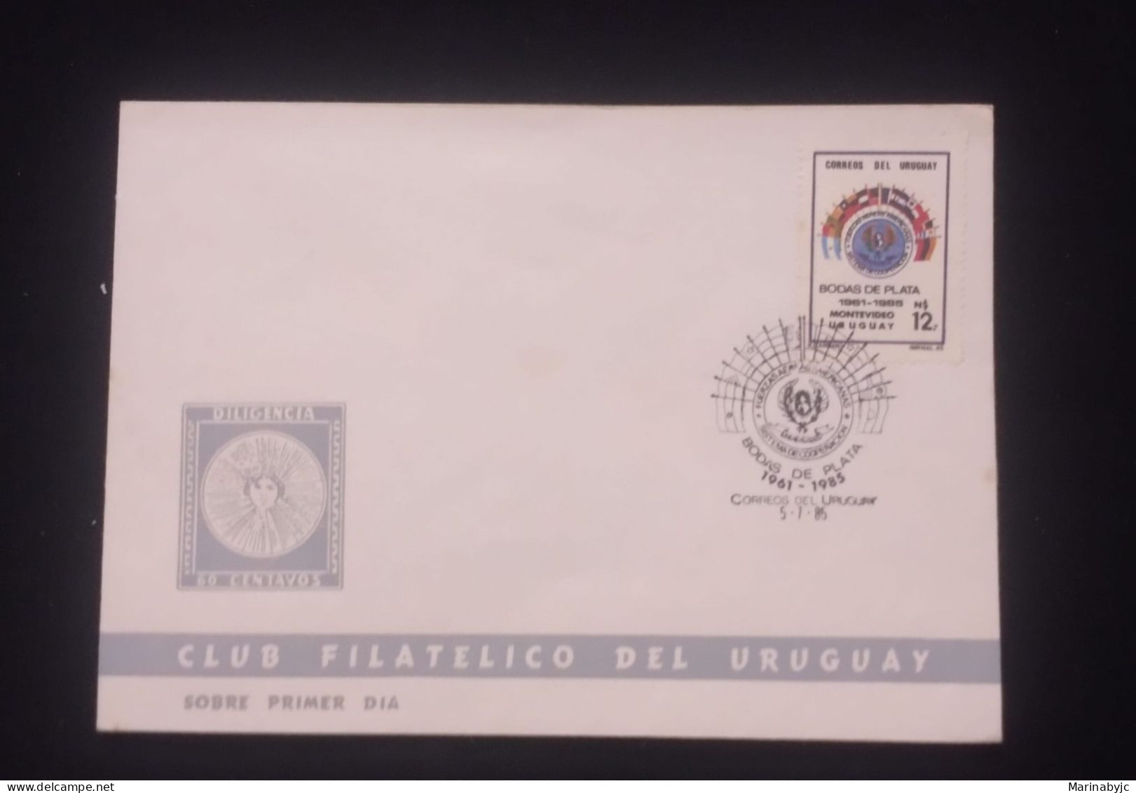 C) 1985, URUGUAY, FDC, CLUB DE PHILATELY DEL URUGUAY, XF - Uruguay