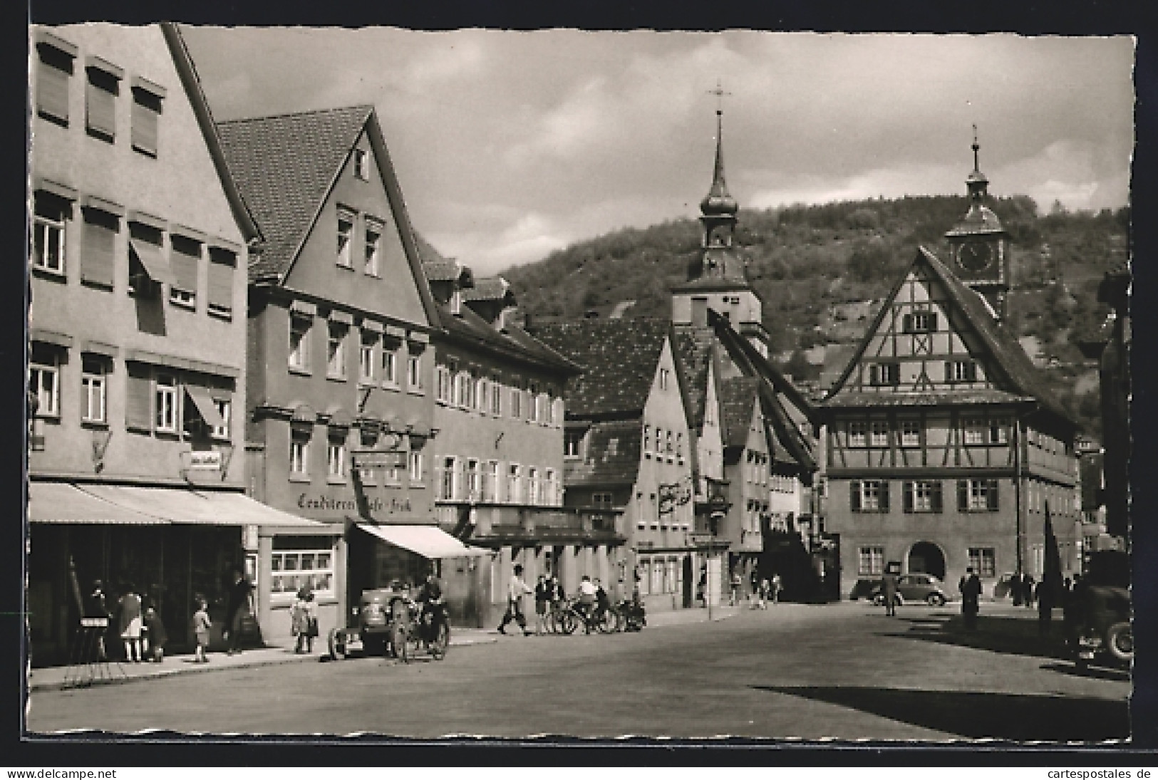 AK Künzelsau, Hauptstrasse Mit Geschäften  - Kuenzelsau