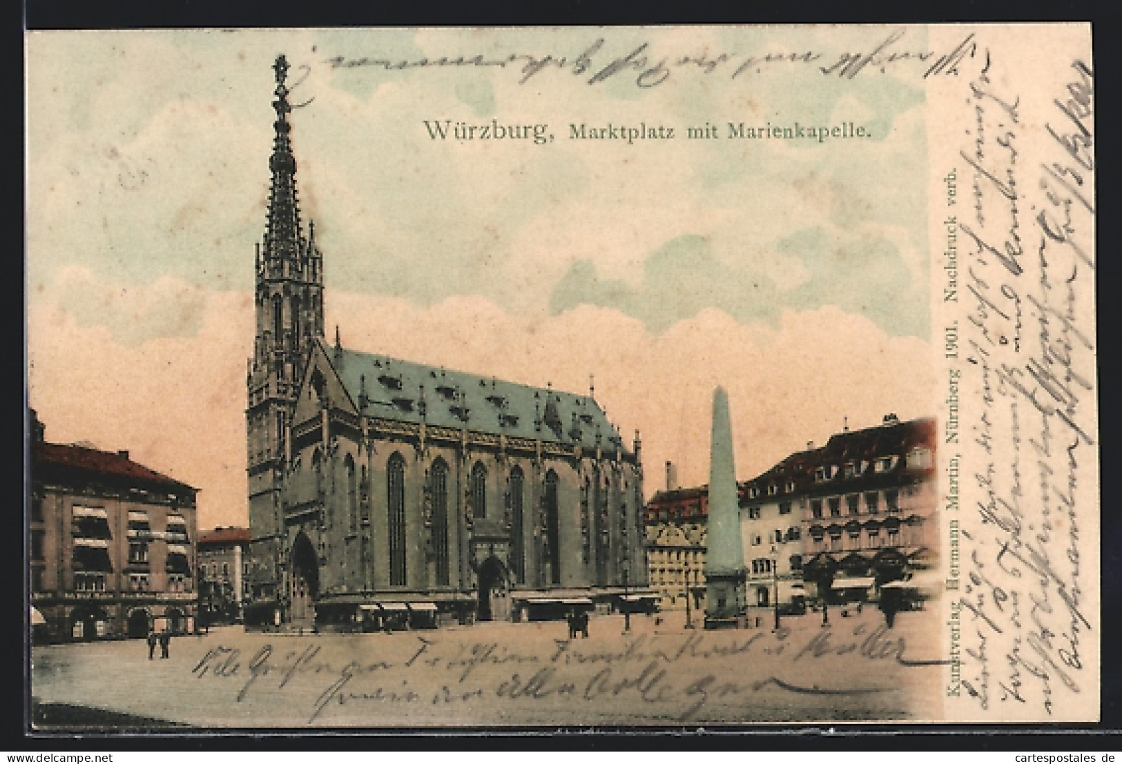AK Würzburg, Marktplatz Mit Marienkapelle  - Wuerzburg