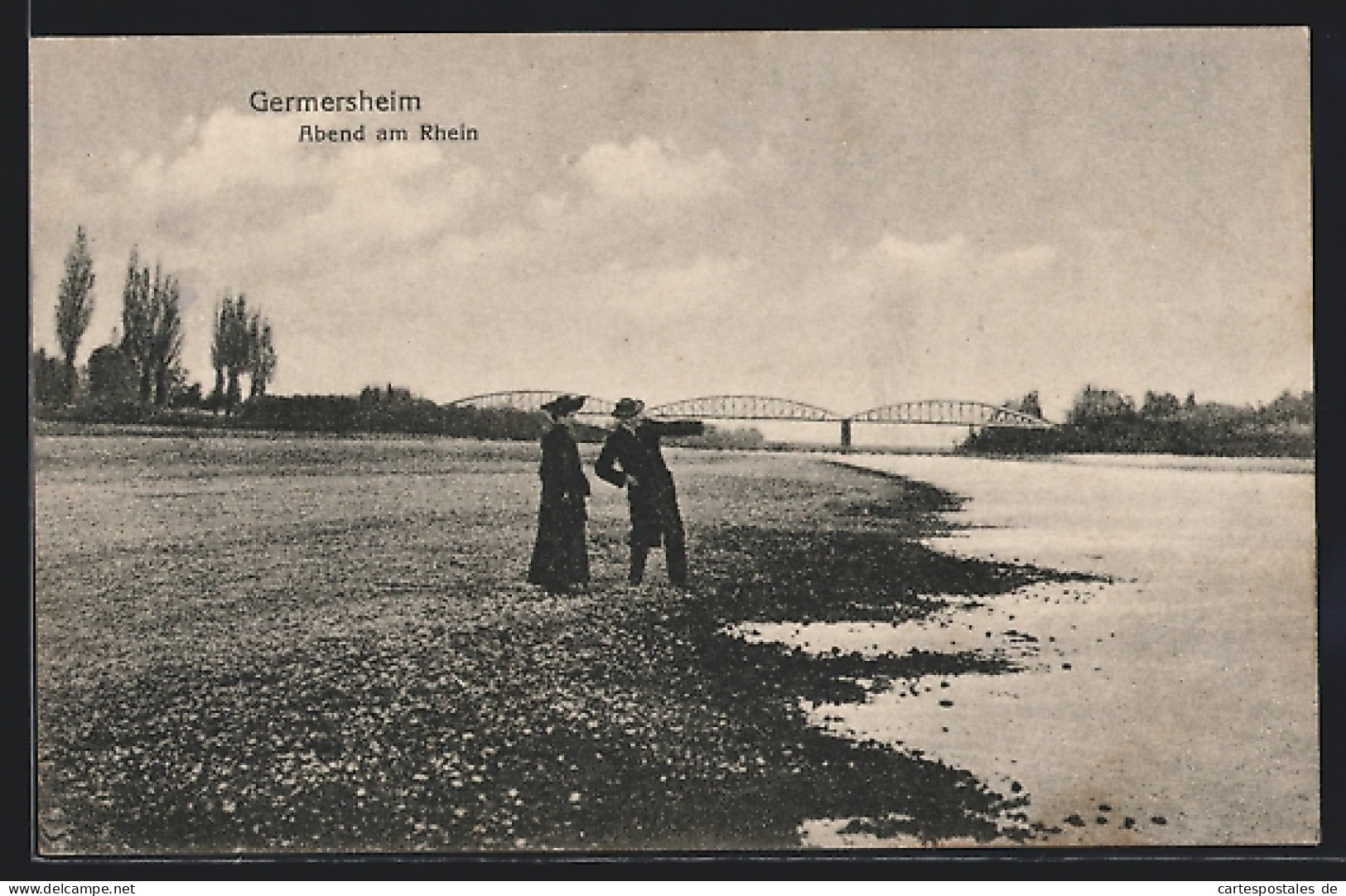 AK Germersheim, Abend Am Rhein  - Germersheim