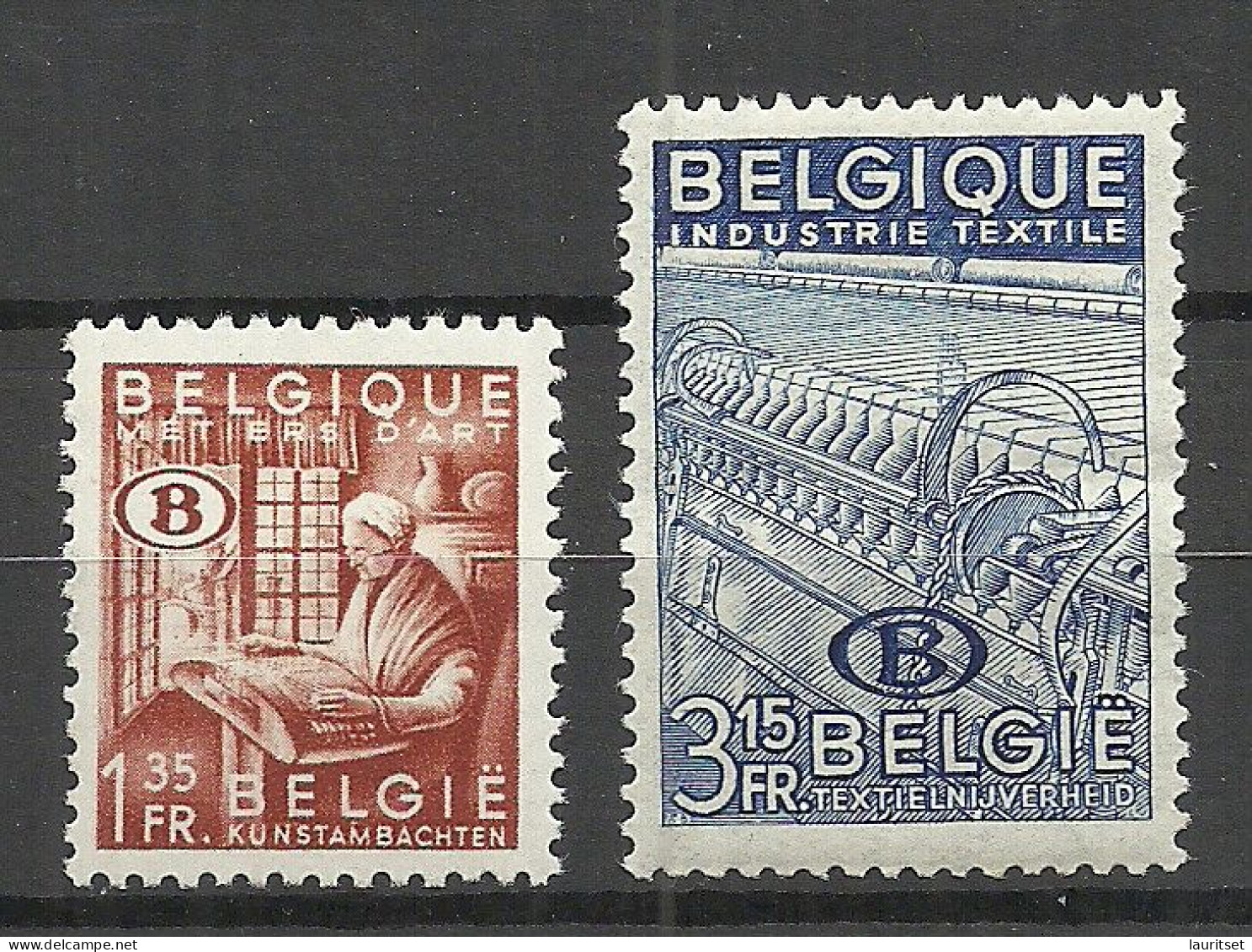 BELGIEN Belgium Belgique 1948 Michel 42 & 45 Dienstmarken * - Neufs