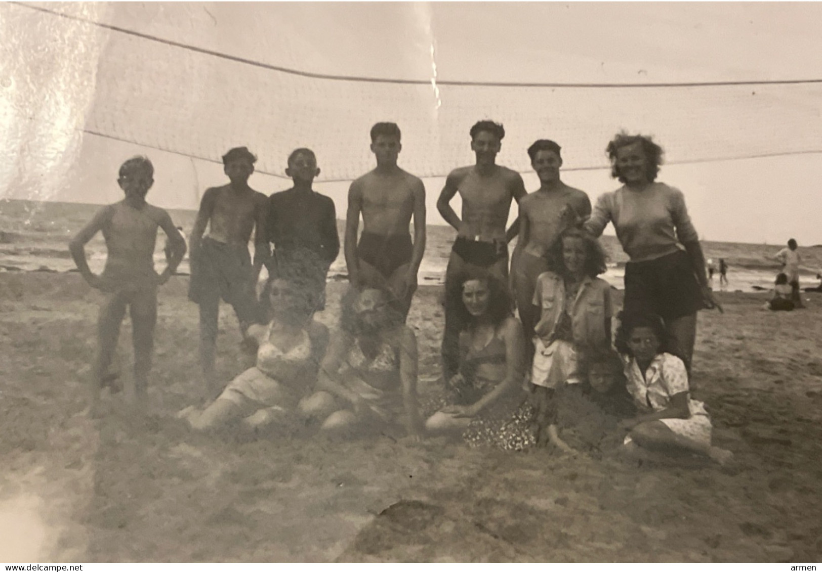 Réal Photo Plage Camping Beach Volley Hommes Torse Nu - Pin-ups