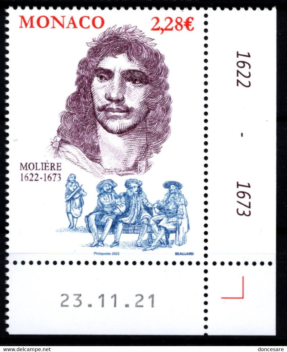 MONACO 2022 - 400E ANNIVERSAIRE DE MOLIÈRE  / Y.T. N° 3310   - NEUF ** - Unused Stamps