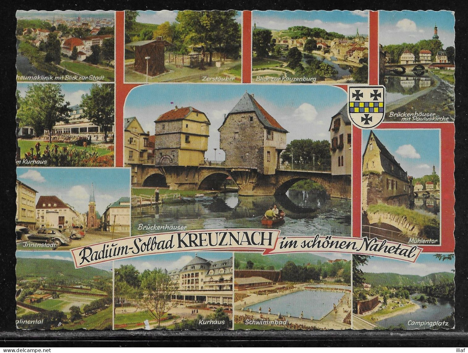 Germany.   Radium-Solbad Kreuznach. Illustrated View Posted Postcard - Bad Kreuznach