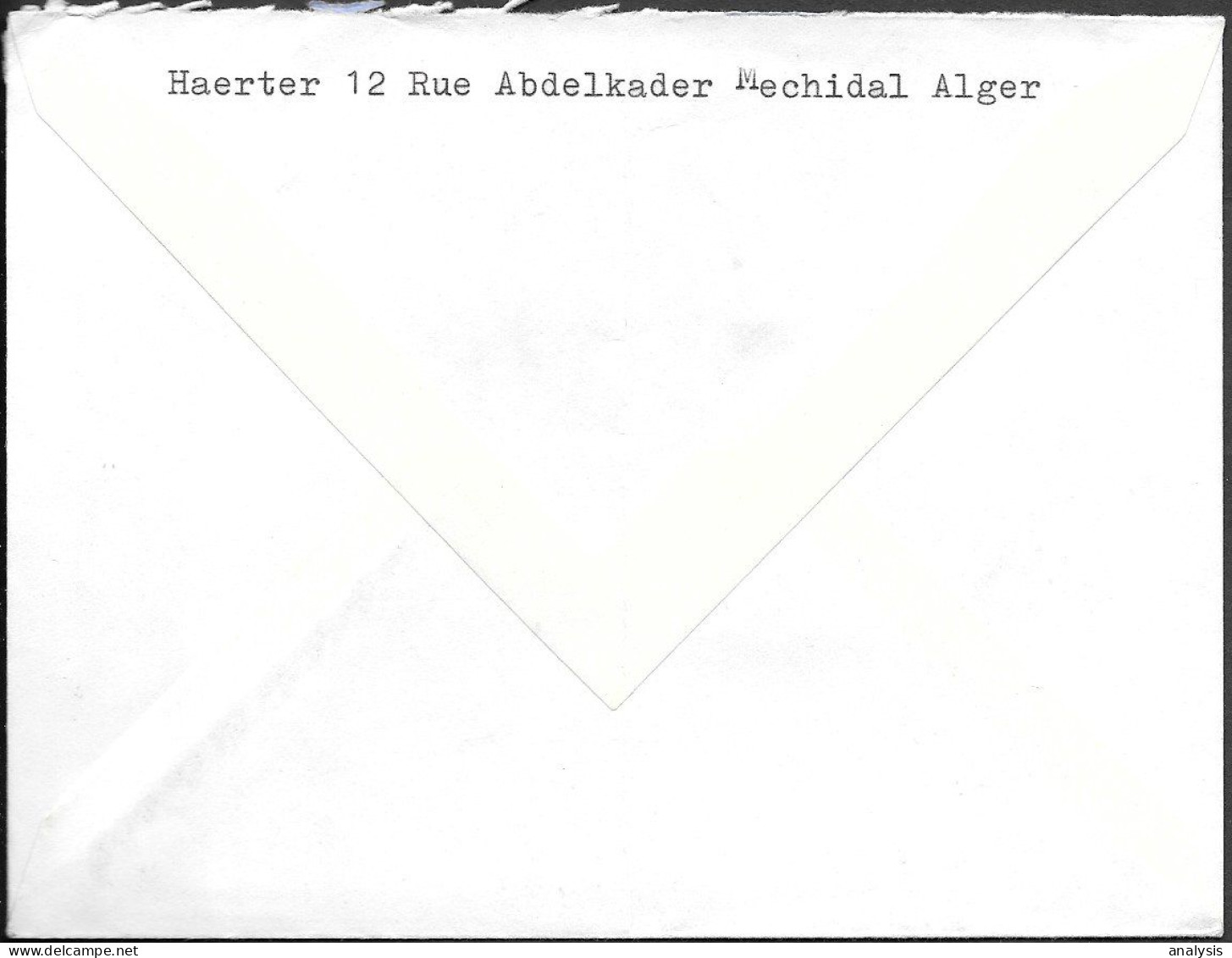 Algeria Alger Cover Mailed To Austria 1975. Emir Abdelkader Strelitzia Reginae Flower Plant Stamp - Argelia (1962-...)