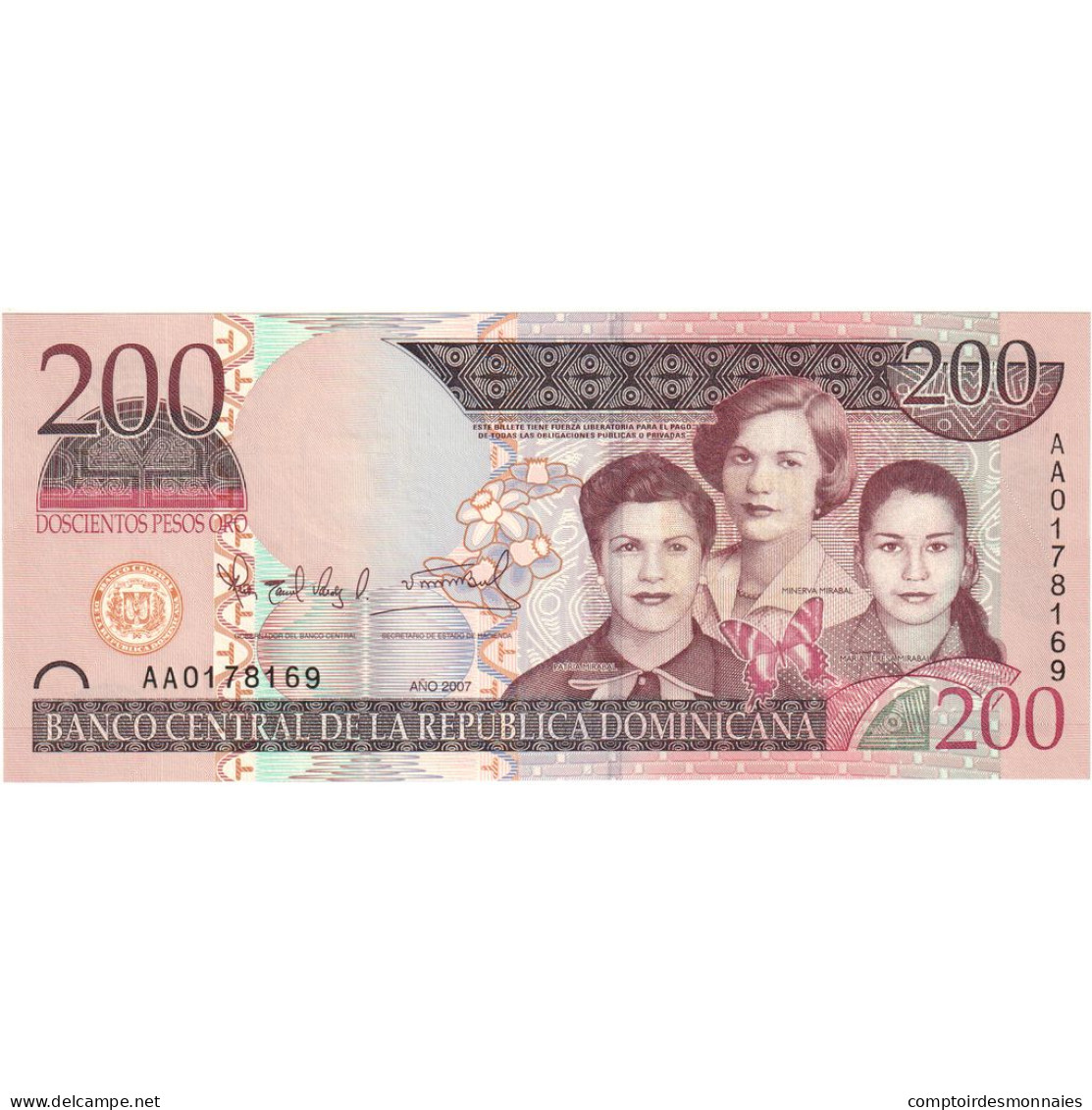 République Dominicaine, 200 Pesos Oro, 2007, KM:178, SUP - Dominikanische Rep.