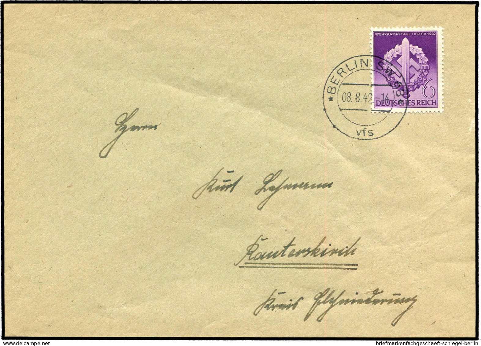Deutsches Reich, 1942, 818 III FDC, Brief - Autres & Non Classés