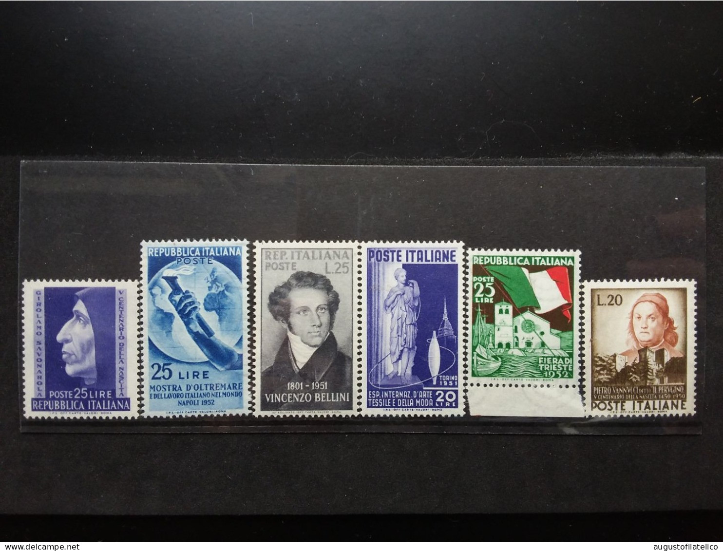 REPUBBLICA - 5 Valori Anni '50 - Ruota Alata - Nuovi ** + Spese Postali - 1946-60: Mint/hinged