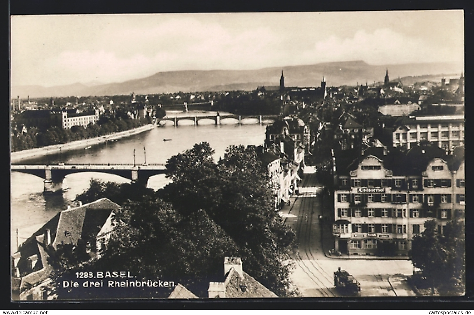 AK Basel, Die Drei Rheinbrücken  - Bazel