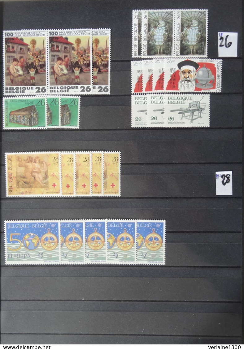 lot de timbres en BEF pour faciale : 16.626 BEF soit 412,15 euros : départ à 100 euros