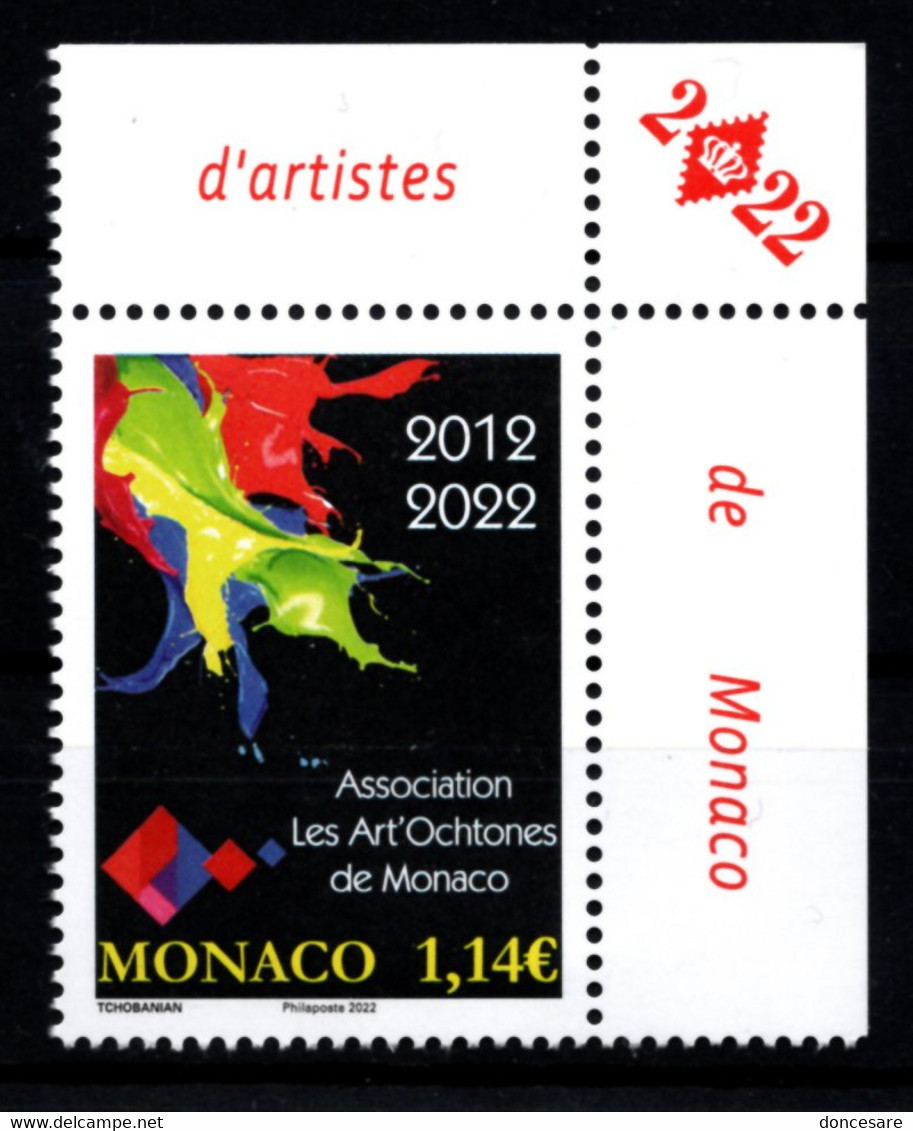 MONACO 2022 -  10 ANS DES ART'OCHTONES  / Y.T. N° 3313  - NEUF ** - Neufs