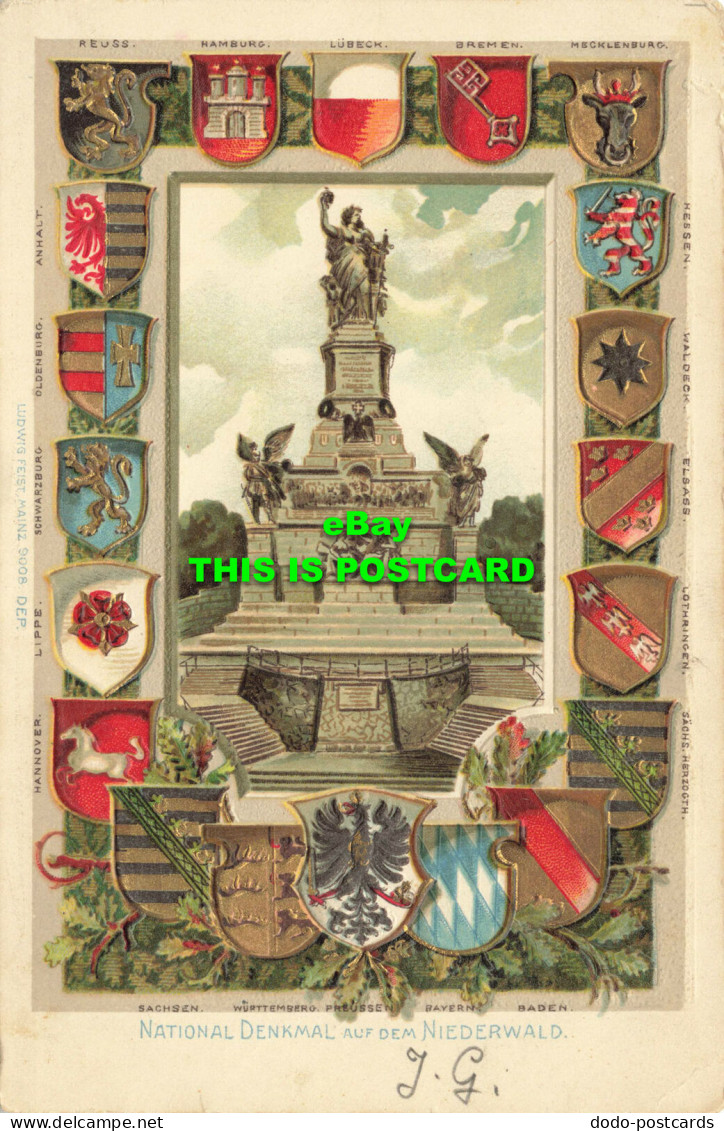R612181 National Denkmal Auf Dem Niederwald. Ludwig Feist. 1905 - Welt