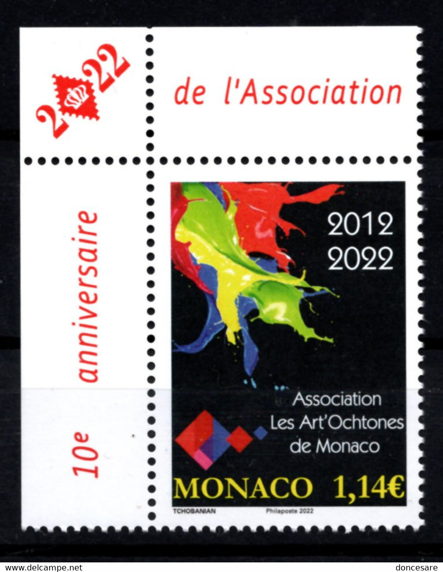 MONACO 2022 -  10 ANS DES ART'OCHTONES / Y.T. N° 3313   - NEUF ** - Unused Stamps