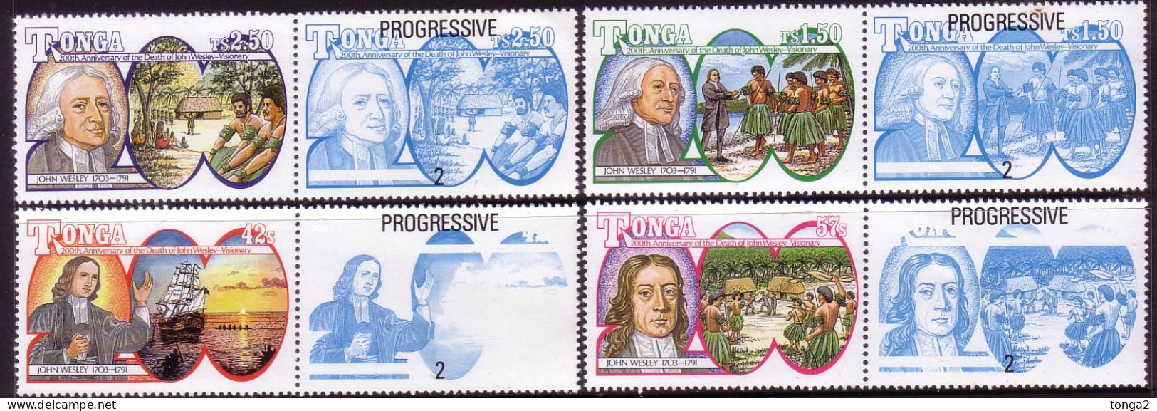 Tonga 1991 UNISSUED Wesley Missionary MNH Set With Progressive Colours - See Description For More Details - Tonga (1970-...)