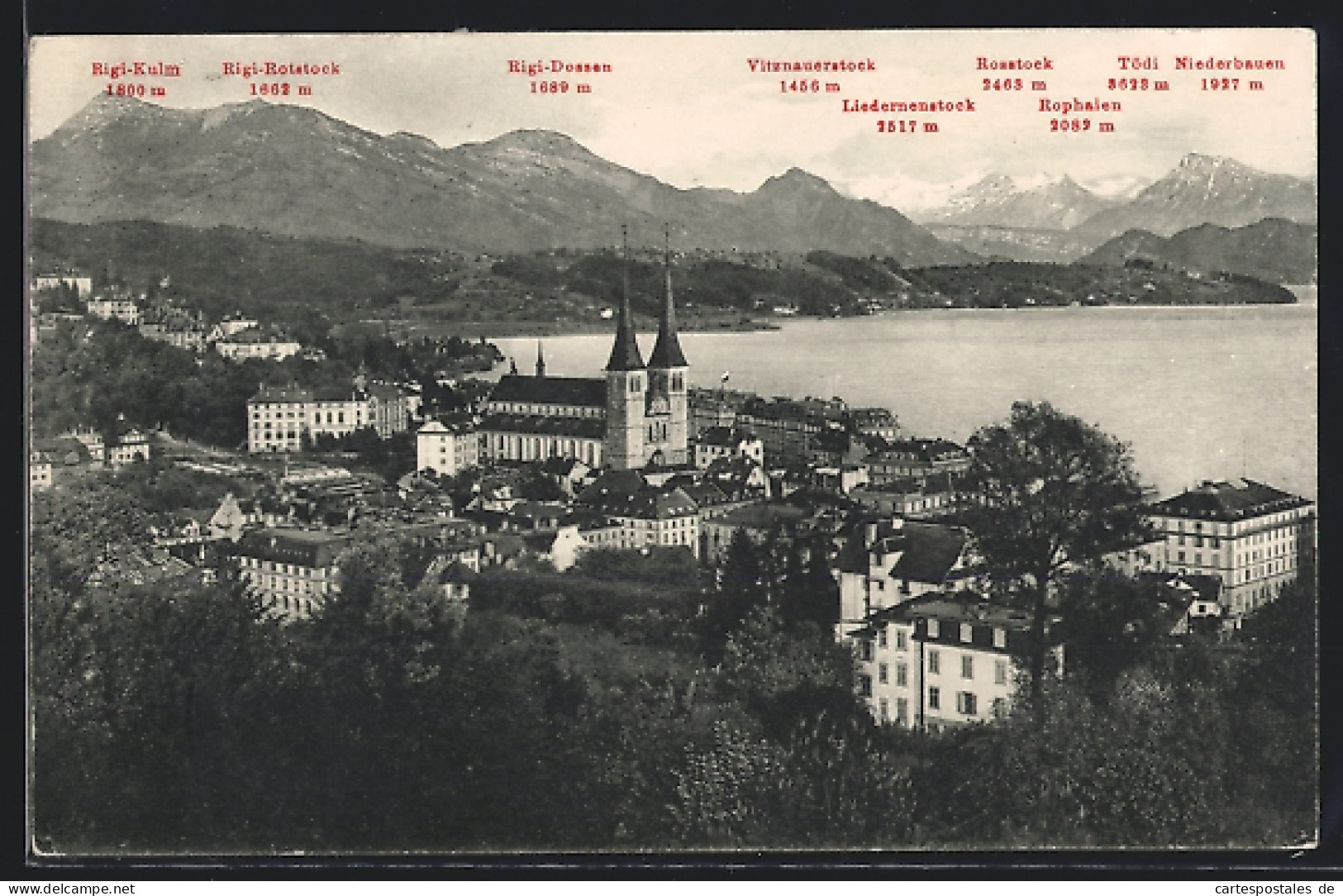 AK Luzern, Hofkirche Und Alpen  - Lucerna