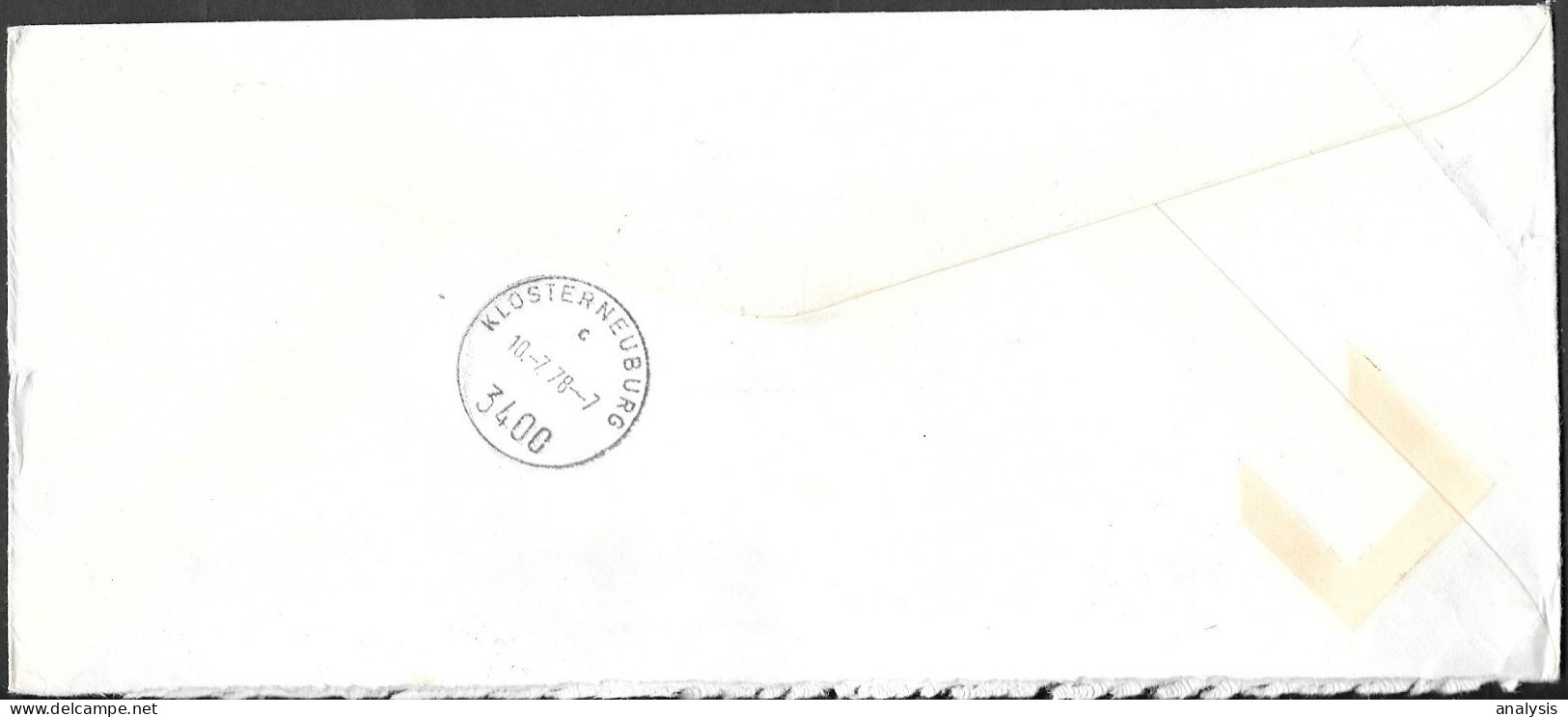 Argentina Registered Cover Mailed To Klosterneuburg Austria 1978. 1250P Rate Catedral De Salta Stamp - Storia Postale