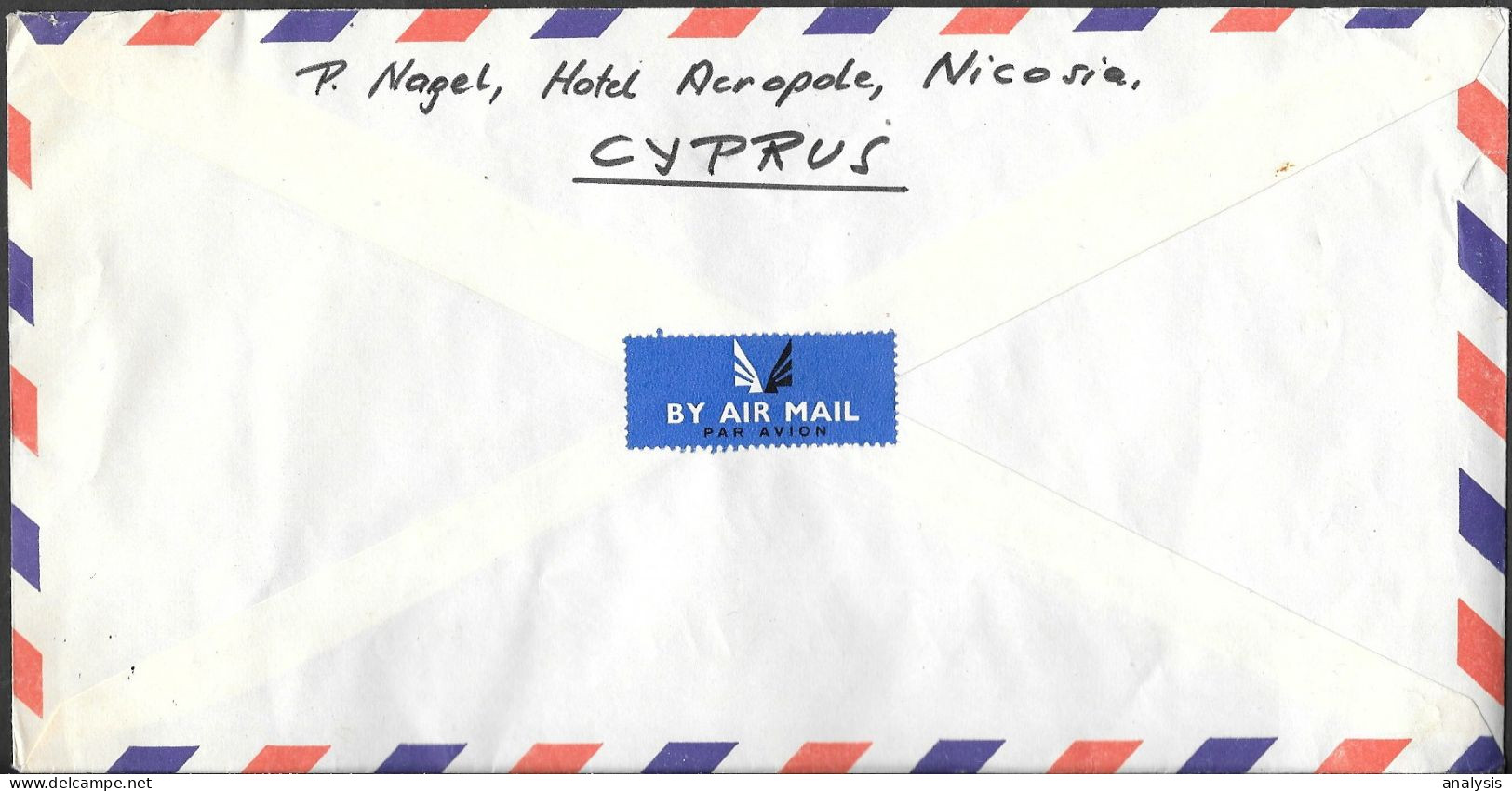 Cyprus Nicosia Cover Mailed To Austria 1960s. 50M Rate Europa CEPT Stamp - Brieven En Documenten