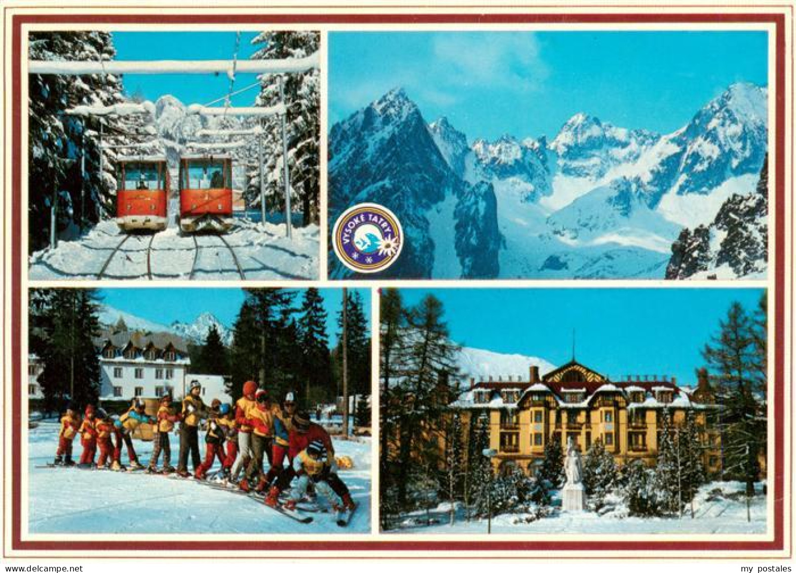 73943199 Vysoke_Tatry_SK Berghotel Skischule Bergbahn Winterpanorama Hohe Tatra - Slowakei