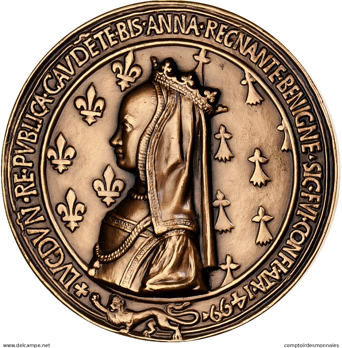 France, Médaille, Anne De Bretagne Et Louis XII, Bronze, FDC - Andere & Zonder Classificatie