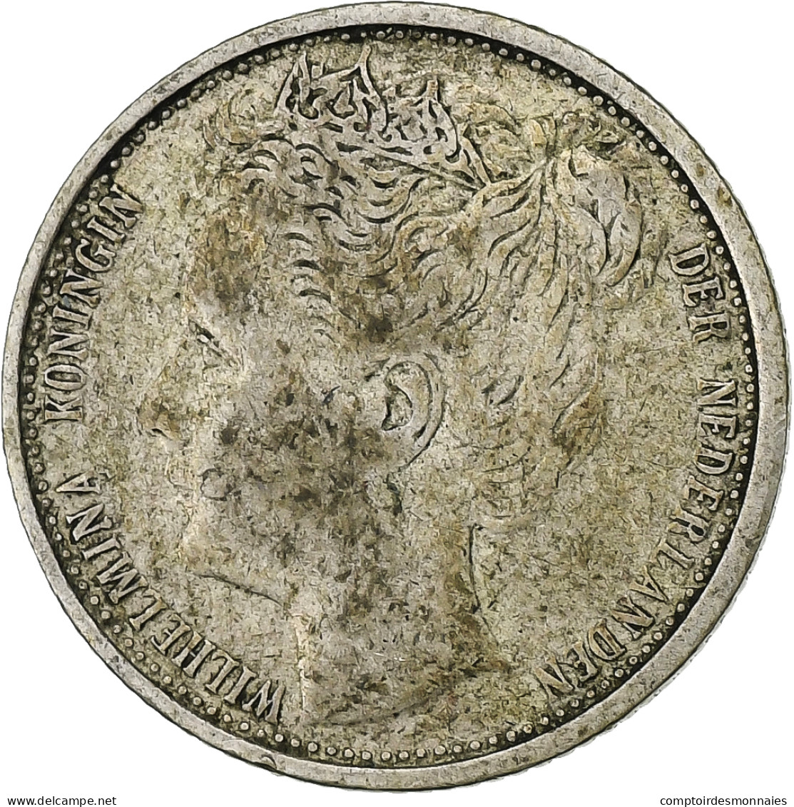 Pays-Bas, Wilhelmina I, 10 Cents, 1903, Argent, TB+ - 10 Cent