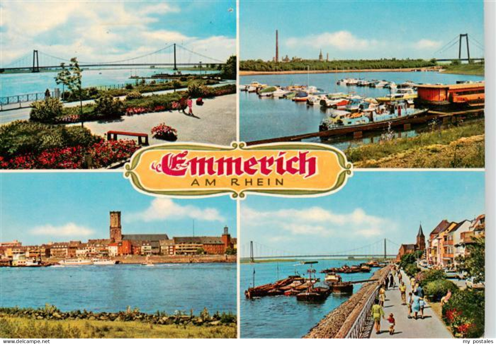 73943093 Emmerich_Rhein Partien Am Rhein Promenade Hafen Blick Zur Stadt - Emmerich