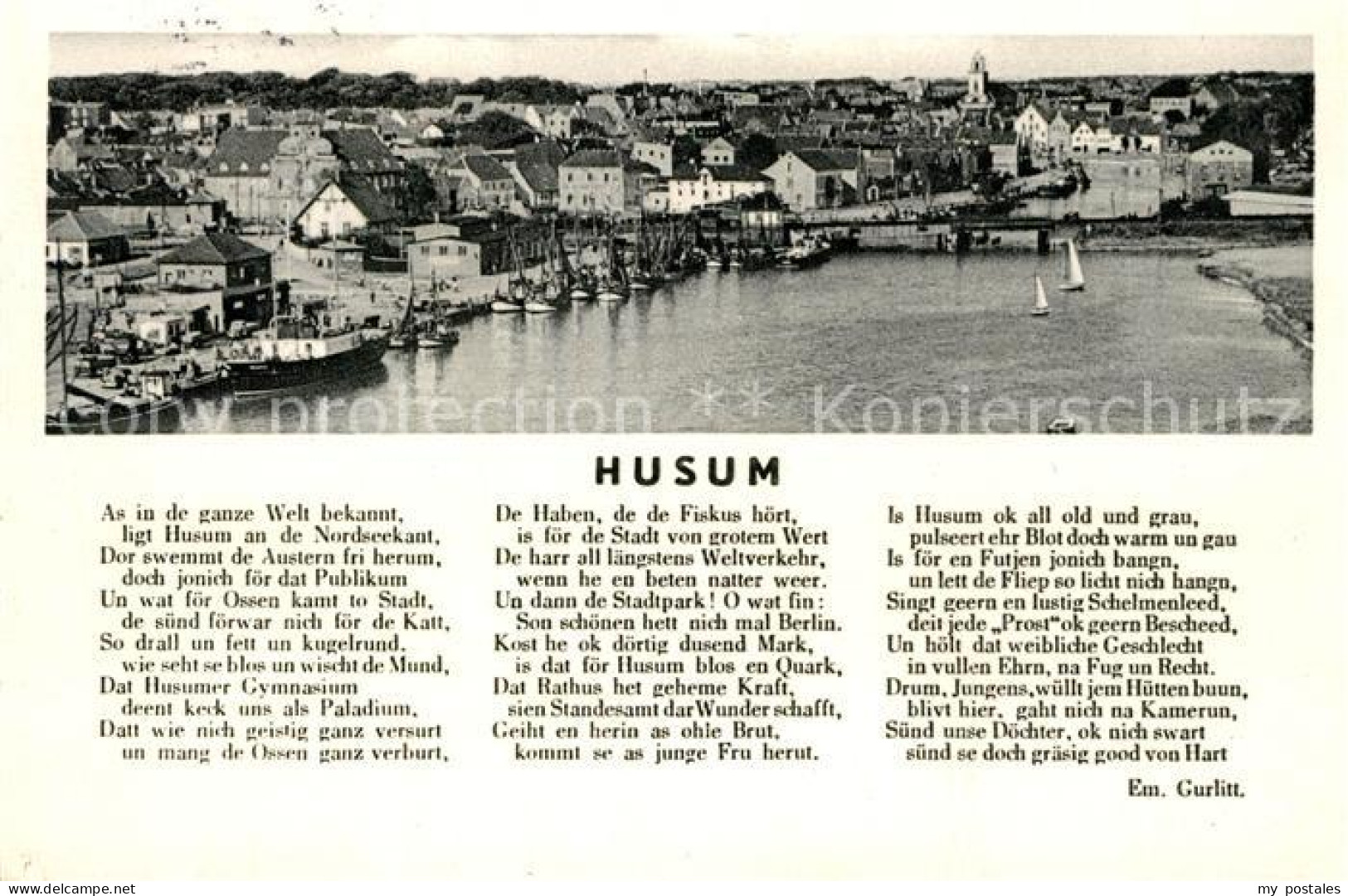 73369490 Husum Nordfriesland Panorama Gedicht Husum Nordfriesland - Husum