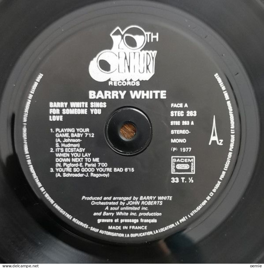 BARRY WHITE   SINGS FOR SOMEONE YOU LOVE - Other - English Music