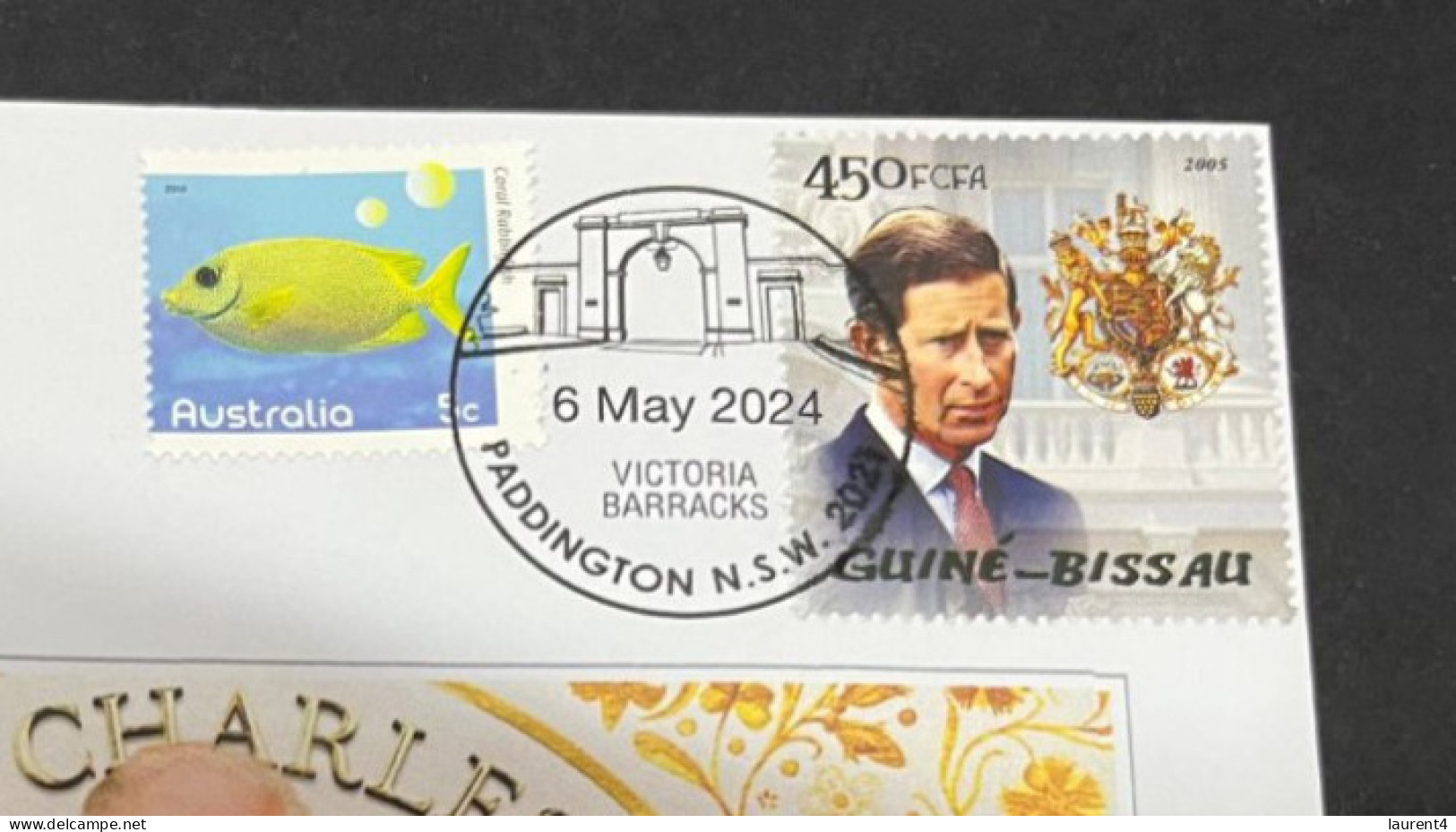 5-5-2024 (4 Z 12B) Coronation Of King Charles III - 6-5-2023 (with Prince Charles Stamp) 1st Anniversary - Koniklijke Families