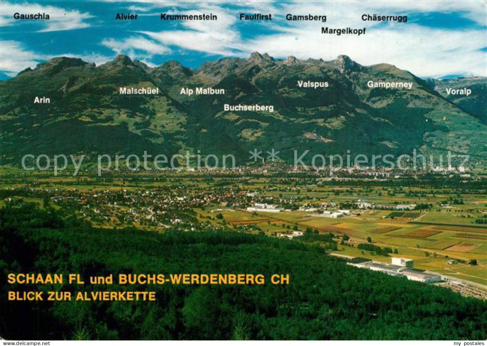 73364915 Schaan Liechtenstein Und Buchs Werdenberg Mit Alvierkette Schaan Liecht - Liechtenstein