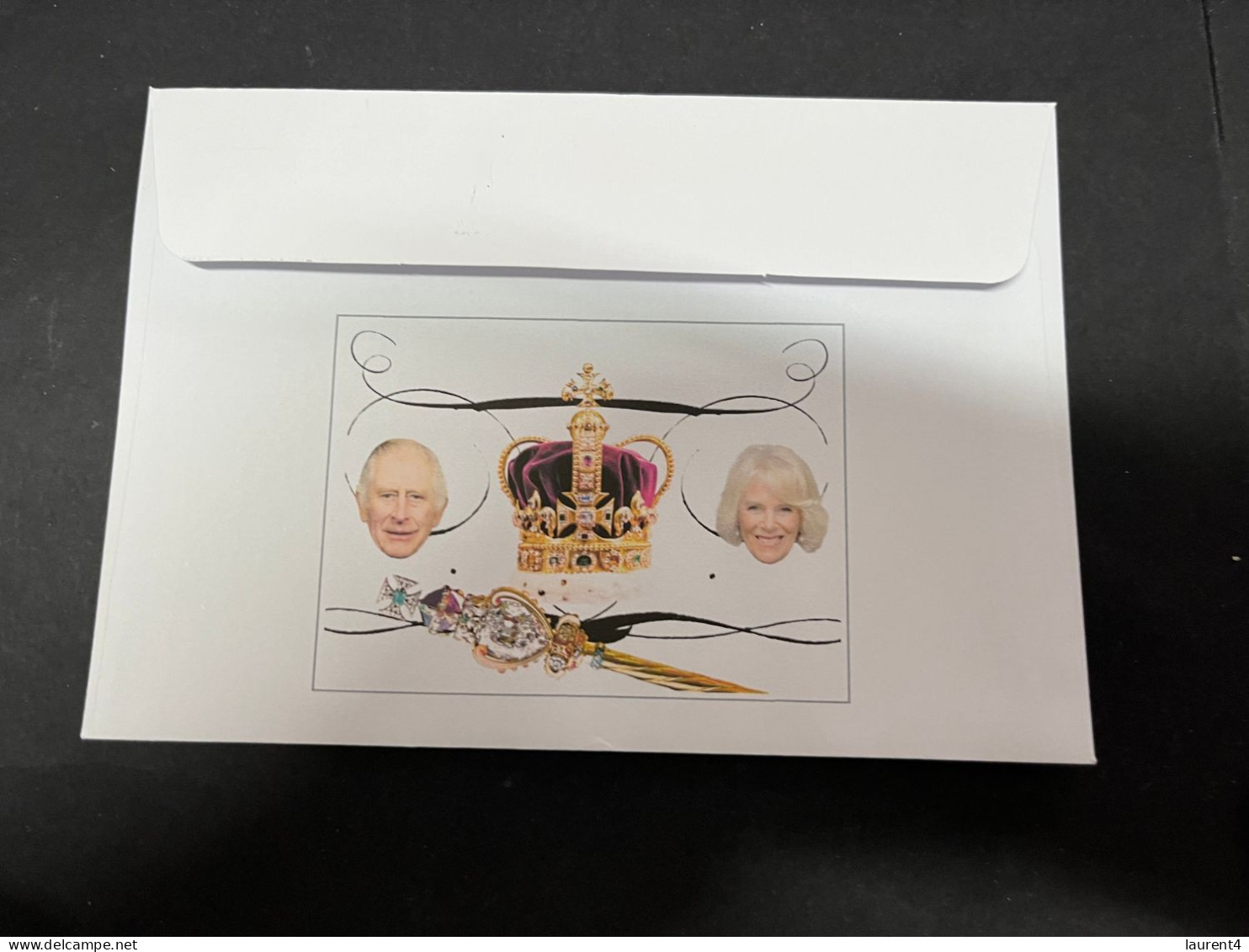 5-5-2024 (4 Z 12B) Coronation Of King Charles III - 6-5-2023 (with King Charles III Stamp) 1st Anniversary - Royalties, Royals