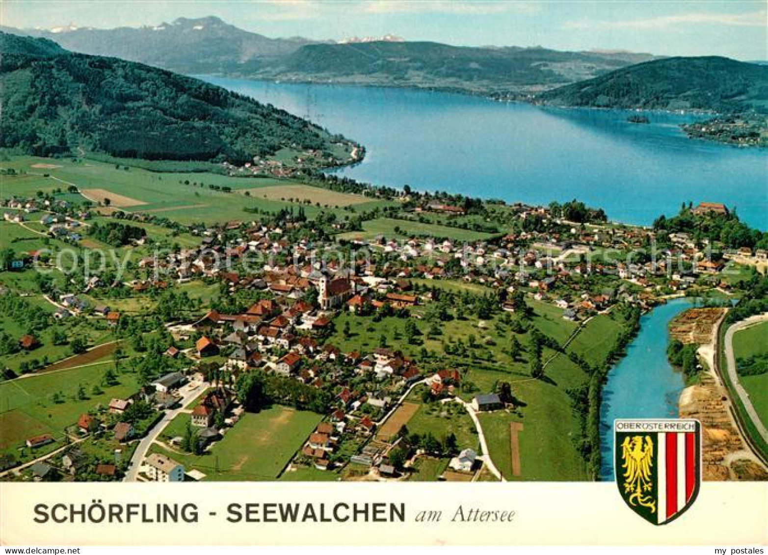 73364848 Schoerfling Attersee Seewalchen Mit Schafberg Fliegeraufnahme Schoerfli - Altri & Non Classificati