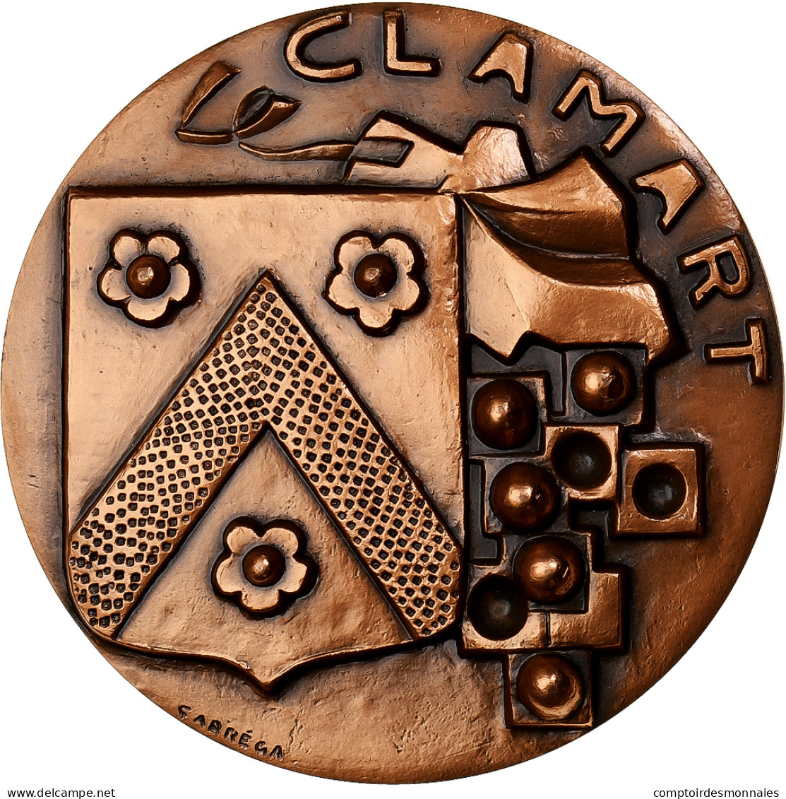 France, Médaille, Ville De Clamart, Hauts-de-Seine, 1988, Cuivre, Carrega, SPL+ - Andere & Zonder Classificatie