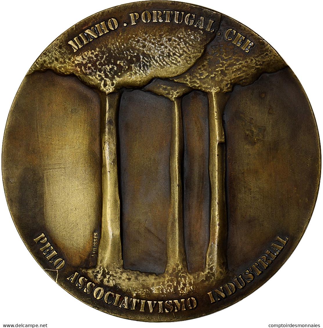 Portugal, Médaille, Associaçao Industrial Do Minho, 1986, Bronze, Ulisses - Andere & Zonder Classificatie