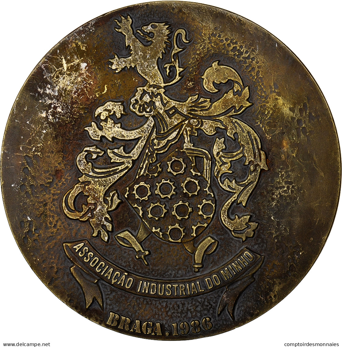 Portugal, Médaille, Associaçao Industrial Do Minho, 1986, Bronze, Ulisses - Autres & Non Classés