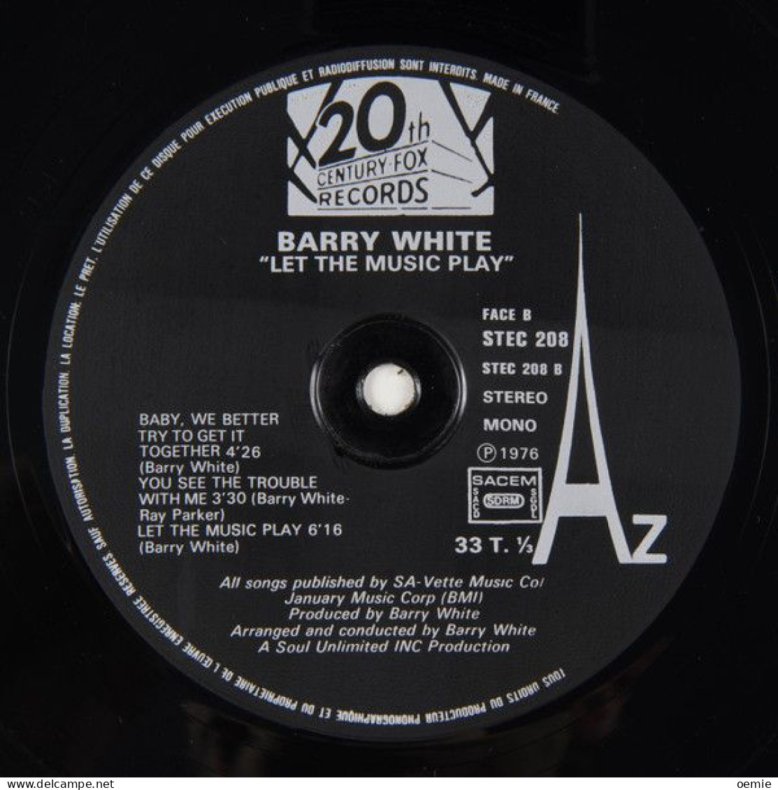 BARRY WHITE   LET THE MUSIC PLAY - Other - English Music