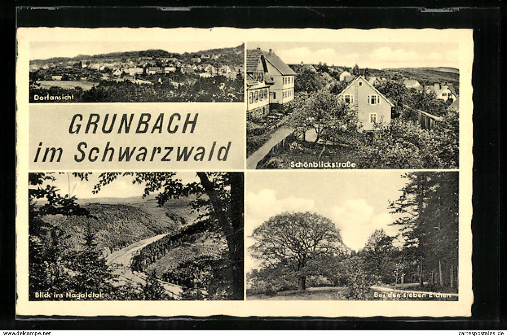 AK Grunbach / Schwarzwald, Schönblickstrasse, Nagoldtal Und Partie Bei Den Sieben Eichen  - Nagold