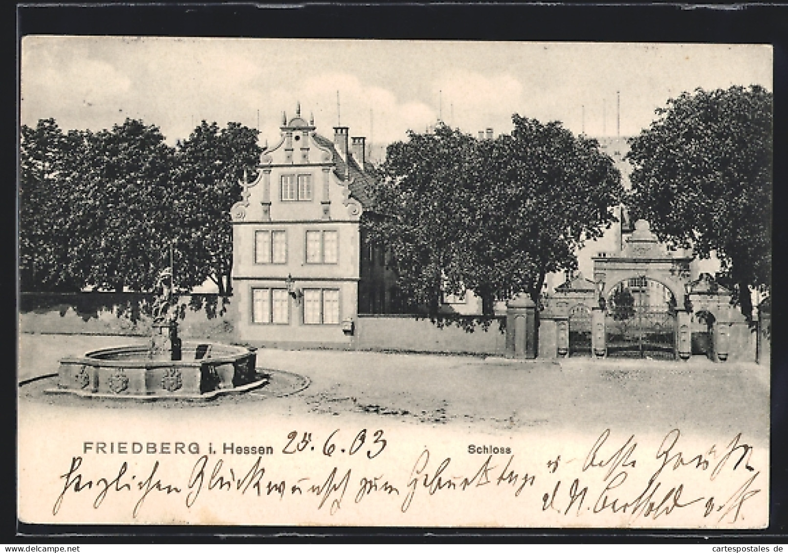 AK Friedberg / Hessen, Partie Am Schloss Und Brunnen  - Friedberg