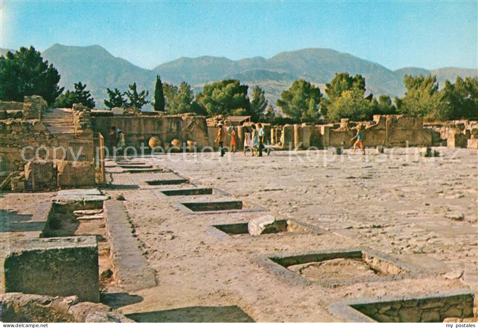 73360973 Festos Phaistos Grosser Haupthof Des Palastes Antike Staette Ruinen  - Grecia