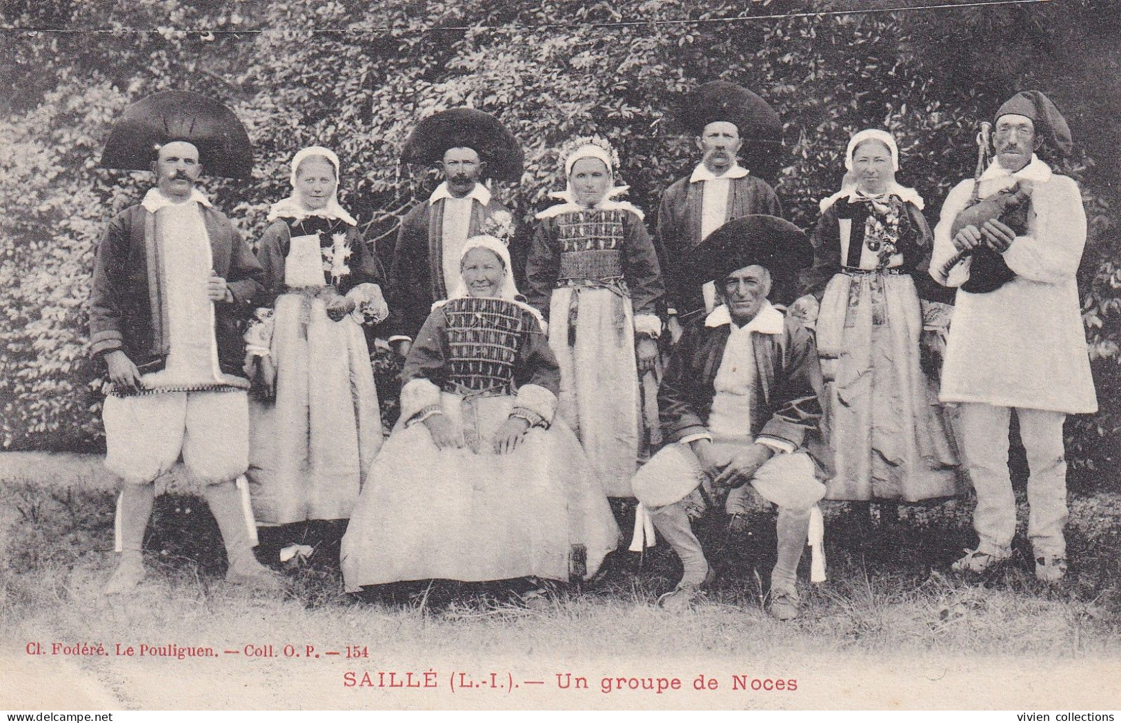 Saillé (44 Loire Atlantique) Un Groupe De Noces - édit. O. P. Phot. Fodéré N° 154 - Other & Unclassified